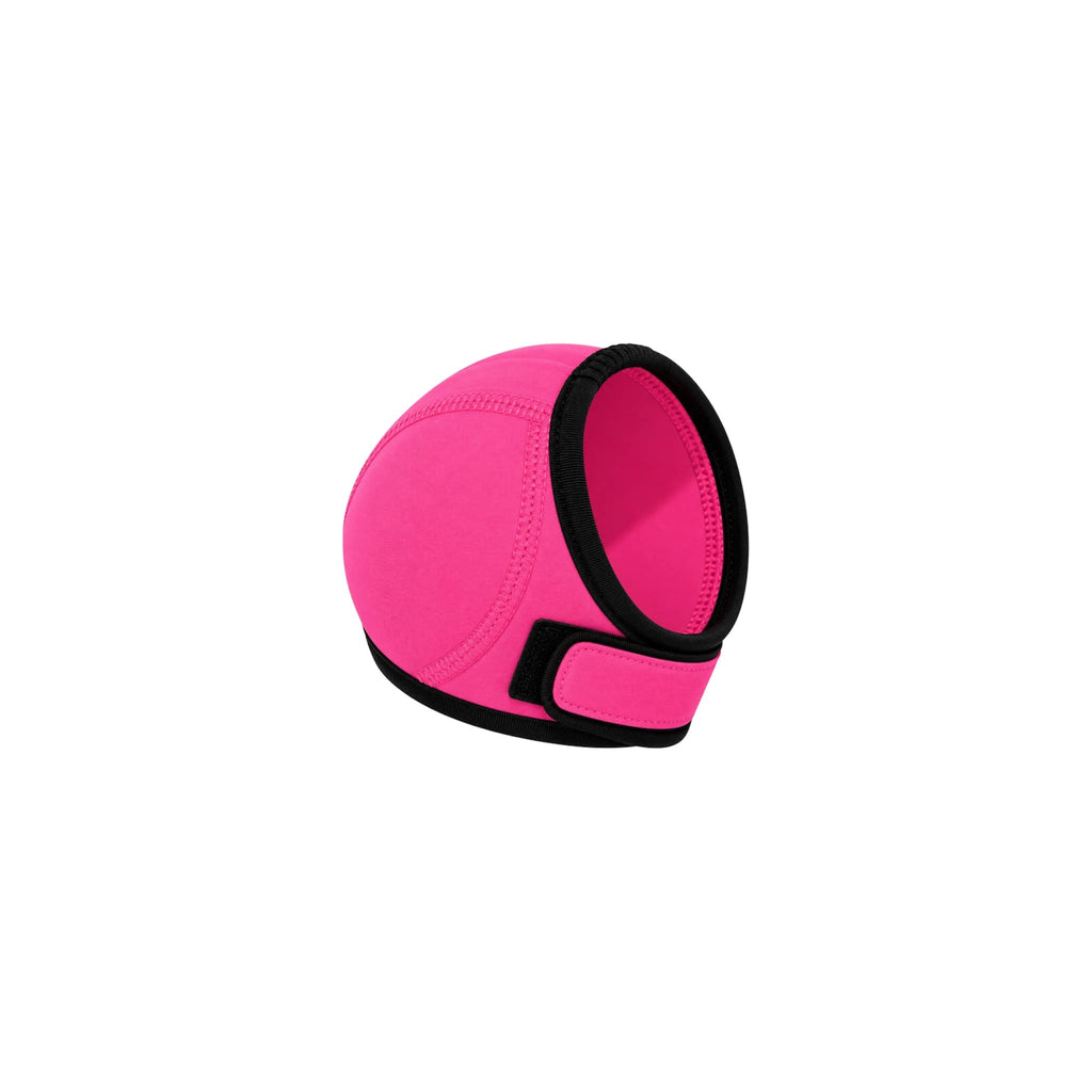 Hot pink dog ear protection hood for swimming, bathing and grooming - Paw Studio