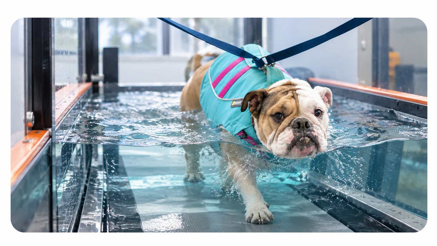 Paw Studio 香港犬隻水底跑步機，狗狗在水中步行進行 Hydro Fitness 水中運動